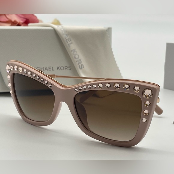 Michael Kors Pink Crystal Cat Eye Sunglasses - Picture 10 of 16